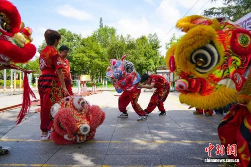 从梅花桩到“云端” 龙狮非遗技艺舞动少年心