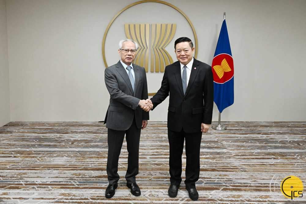 中国澳门特区行政长官岑浩辉拜会东盟秘书长高金洪 就深化澳门与东盟各领域务实合作交流意见