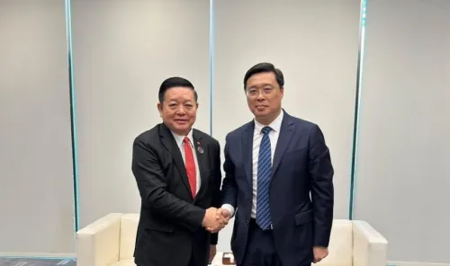 中国广西壮族自治区主席韦韬会见东盟秘书长高金洪