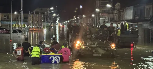 泰国巴真武里府洪灾持续 7县受灾致5人死亡逾4万户受影响