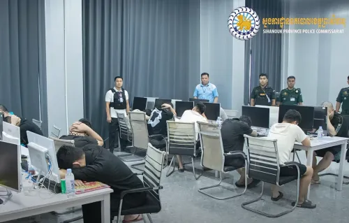 柬埔寨西港一处电诈窝点被查 44人落网接受调查