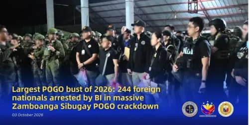 菲律宾突袭两处涉嫌电诈窝点 244名外籍人员被捕