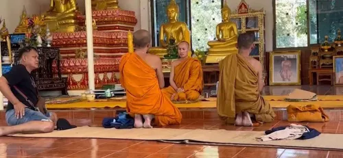 泰国孔敬府一森林寺院遭警方突袭 3名僧侣及2名寺童聚众吸毒被捕