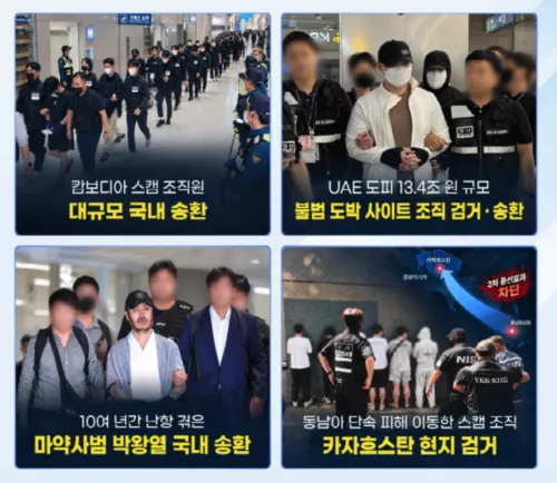 韩国公布跨国犯罪打击成果 涉柬埔寨绑架拘禁受害报案量下降95%