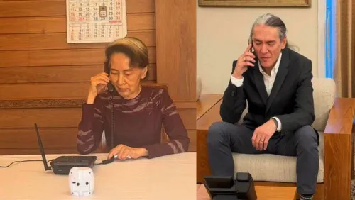 缅甸前国务资政昂山素季五年多来首次与儿子通电话 儿子称其听起来健康状况尚可