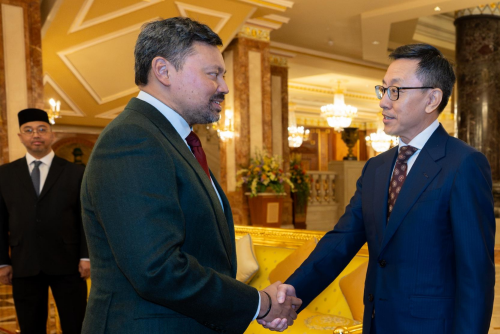 文莱王储兼首相府高级部长比拉会见中国驻文莱大使陈少春